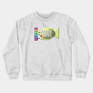 X-Ray Fish Playing a Xylophone Crewneck Sweatshirt